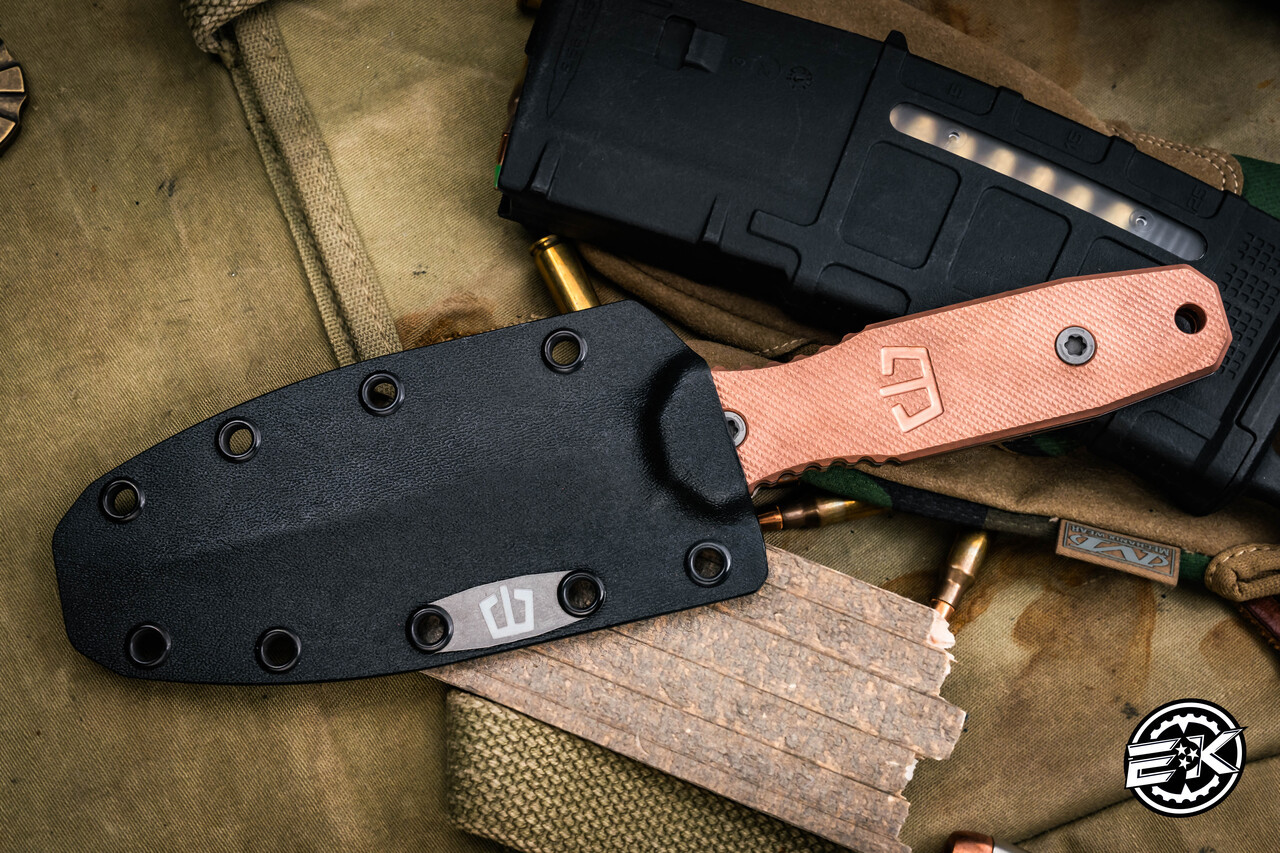Blackside Customs Phase 7 SDM Fixed Blade Knife Copper 4.5