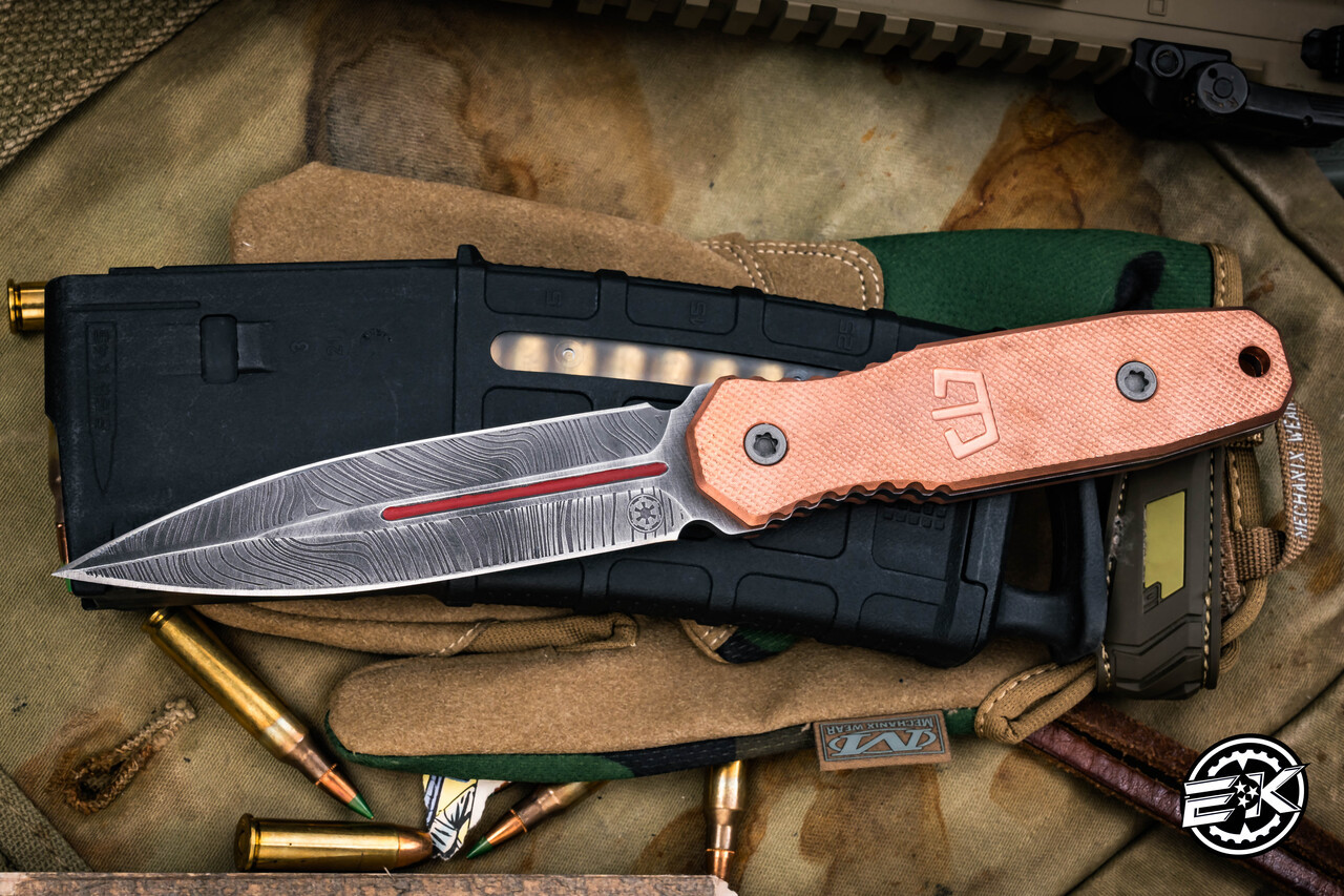 Blackside Customs Phase 7 SDM Fixed Blade Knife Copper 4.5