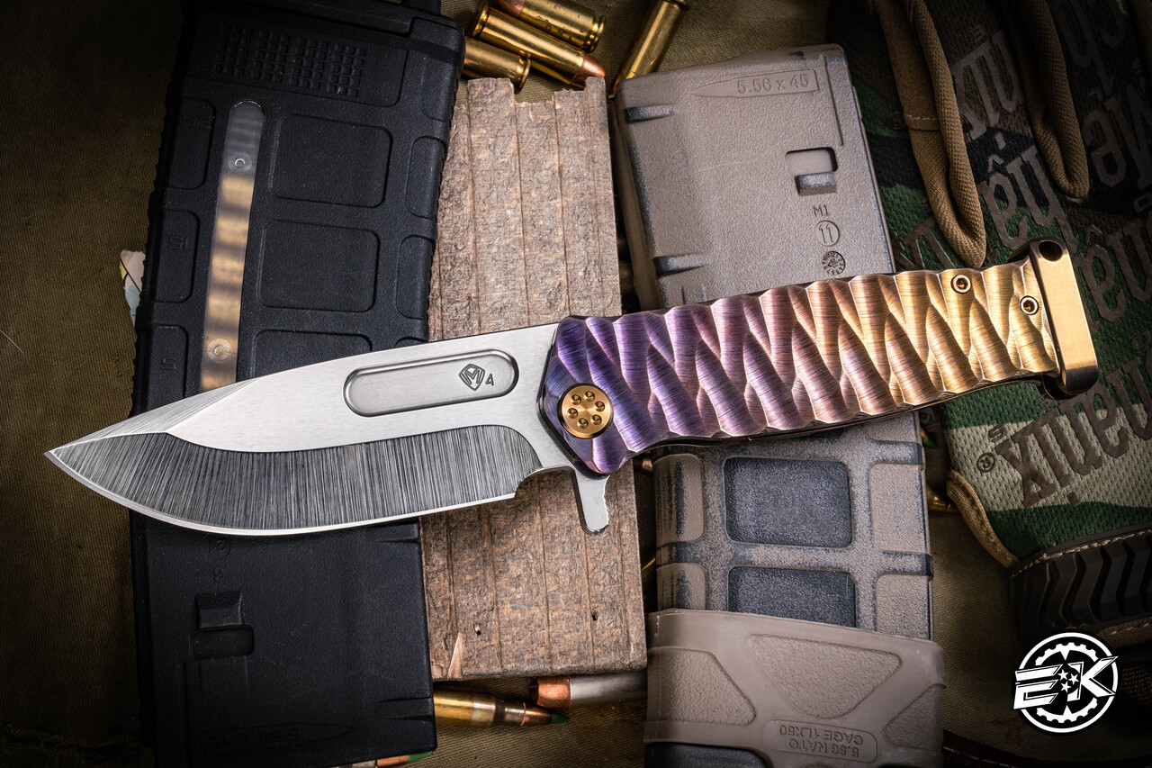 Medford USMC FF Fighter Flipper Folding Knife Bronze-Rose-Violet