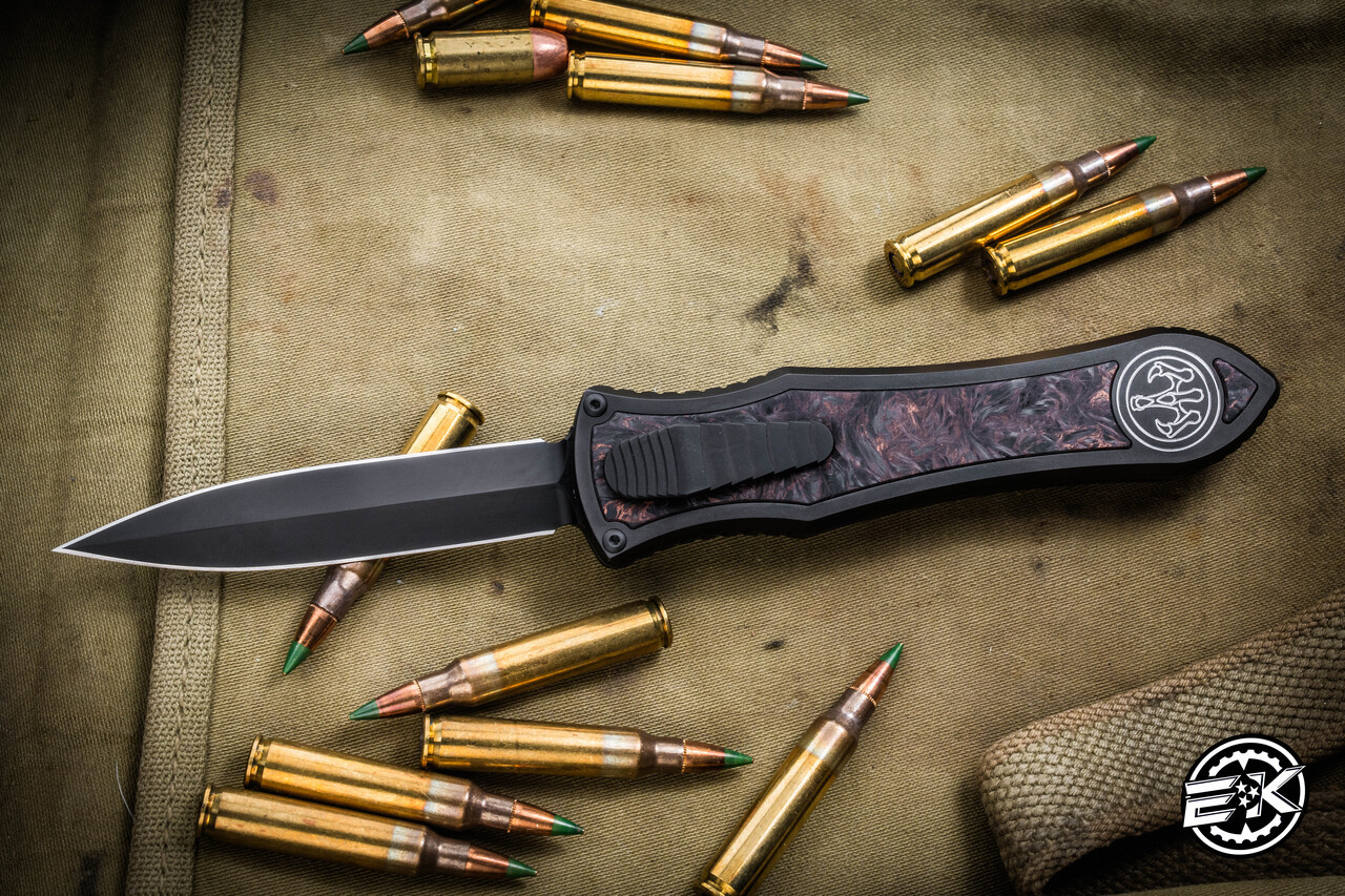 Hawk Knives Deadlock Model C DLC Titanium Copper Carbon Fiber