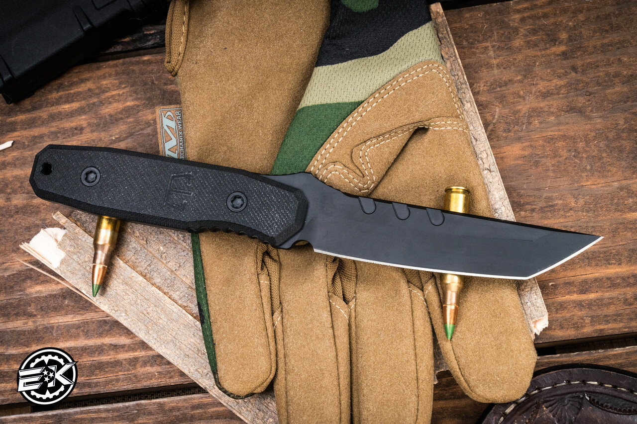 Blackside Customs Kimura Fixed Blade Knife Triple Black G10 4