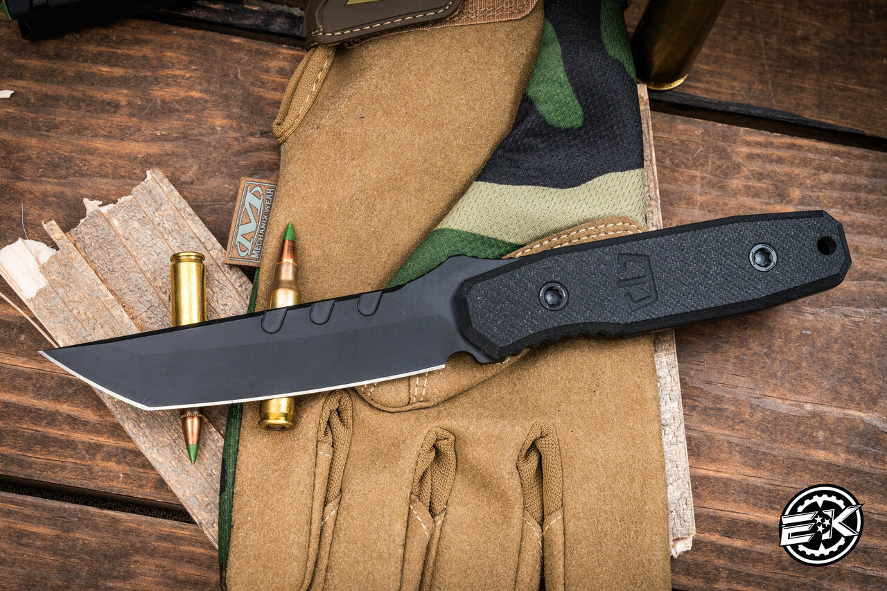 Blackside Customs Kimura Fixed Blade Knife Triple Black G10 4
