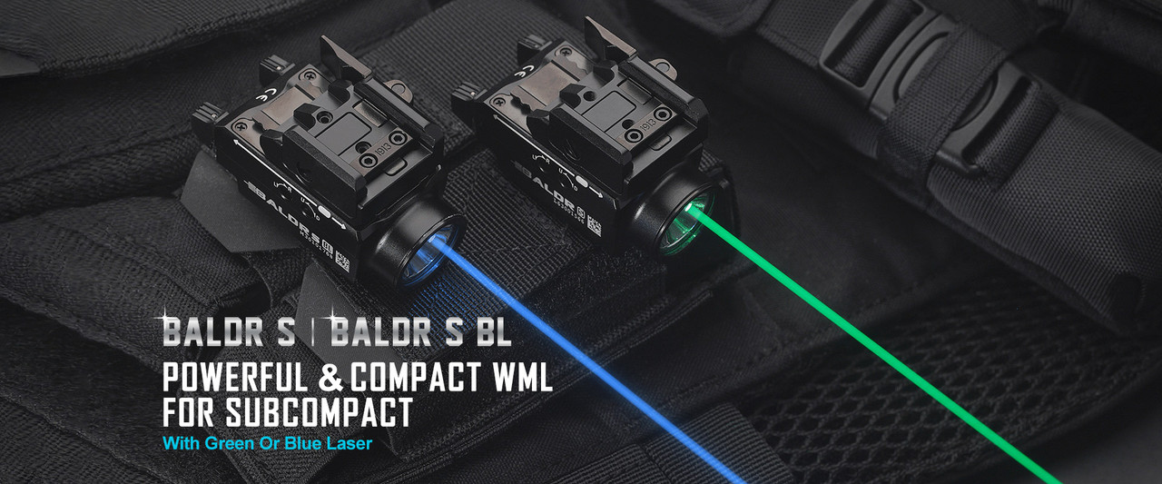 Olight Baldr S Rechargeable Rail Weaponlight Laser Black, 800 Lumens