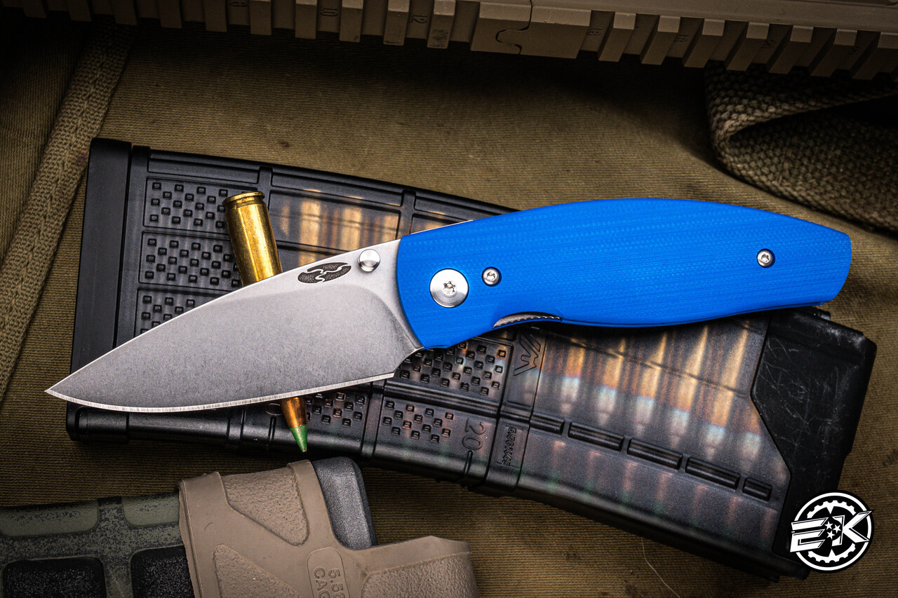 Three Rivers Manufacturing NEUTRON 2 Folding Knife Royal Blue G10