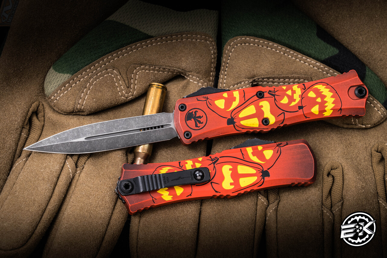 Microtech Hera II Mini Jack-O-Lantern Halloween OTF Automatic