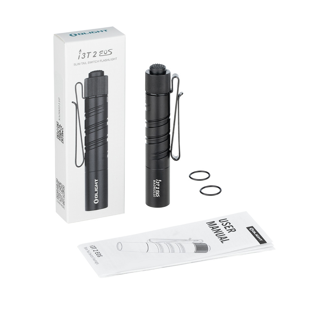 Olight i3T 2 EOS Small EDC Flashlight Black 300 Lumens