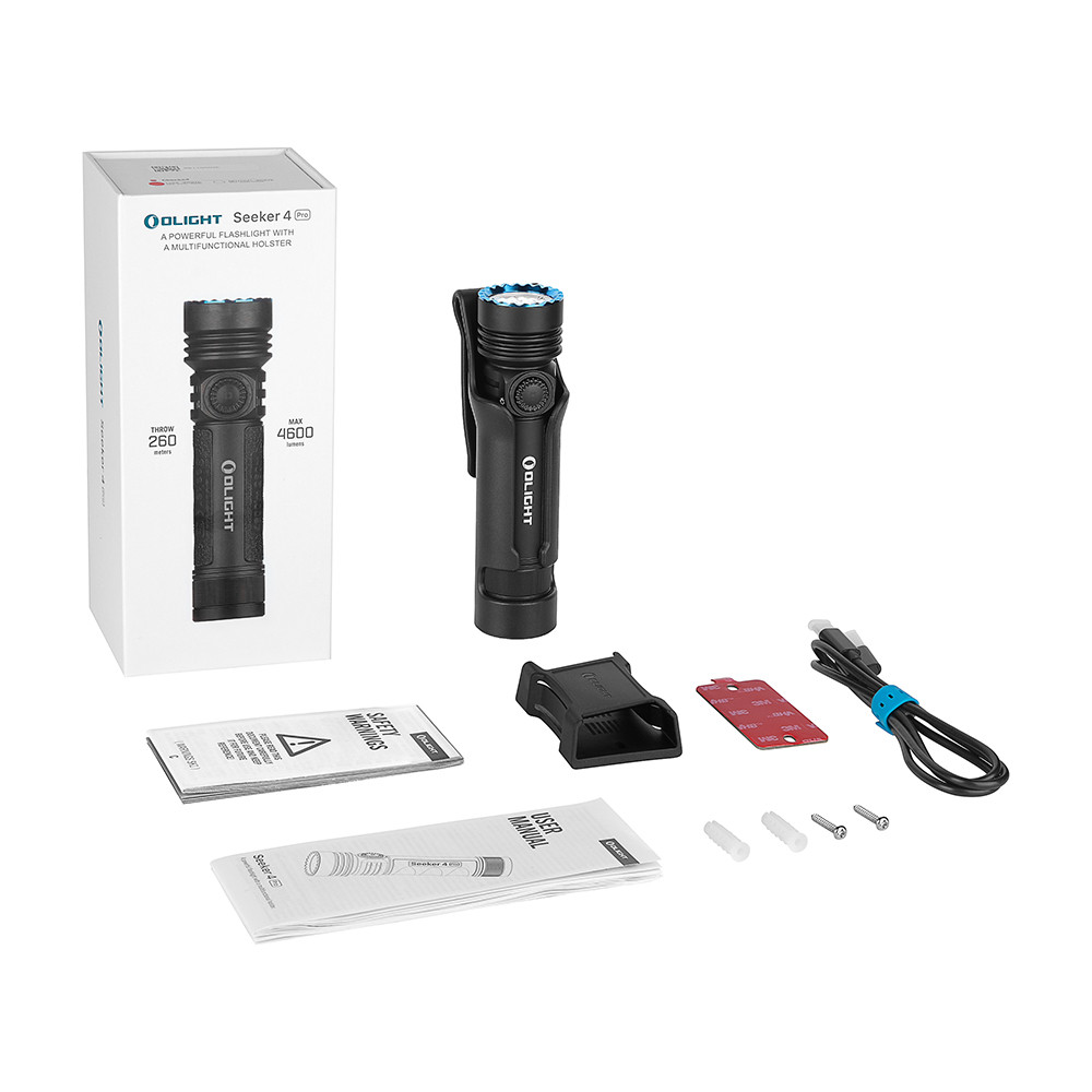 Olight Seeker 4 Pro High Power Flashlight Matte Black CW(5700