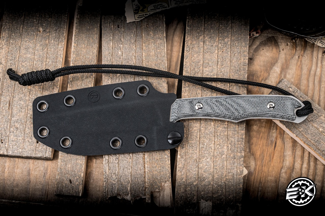 Chris Reeve Knives Inyoni Fixed Blade Knife Black Micarta 3.7