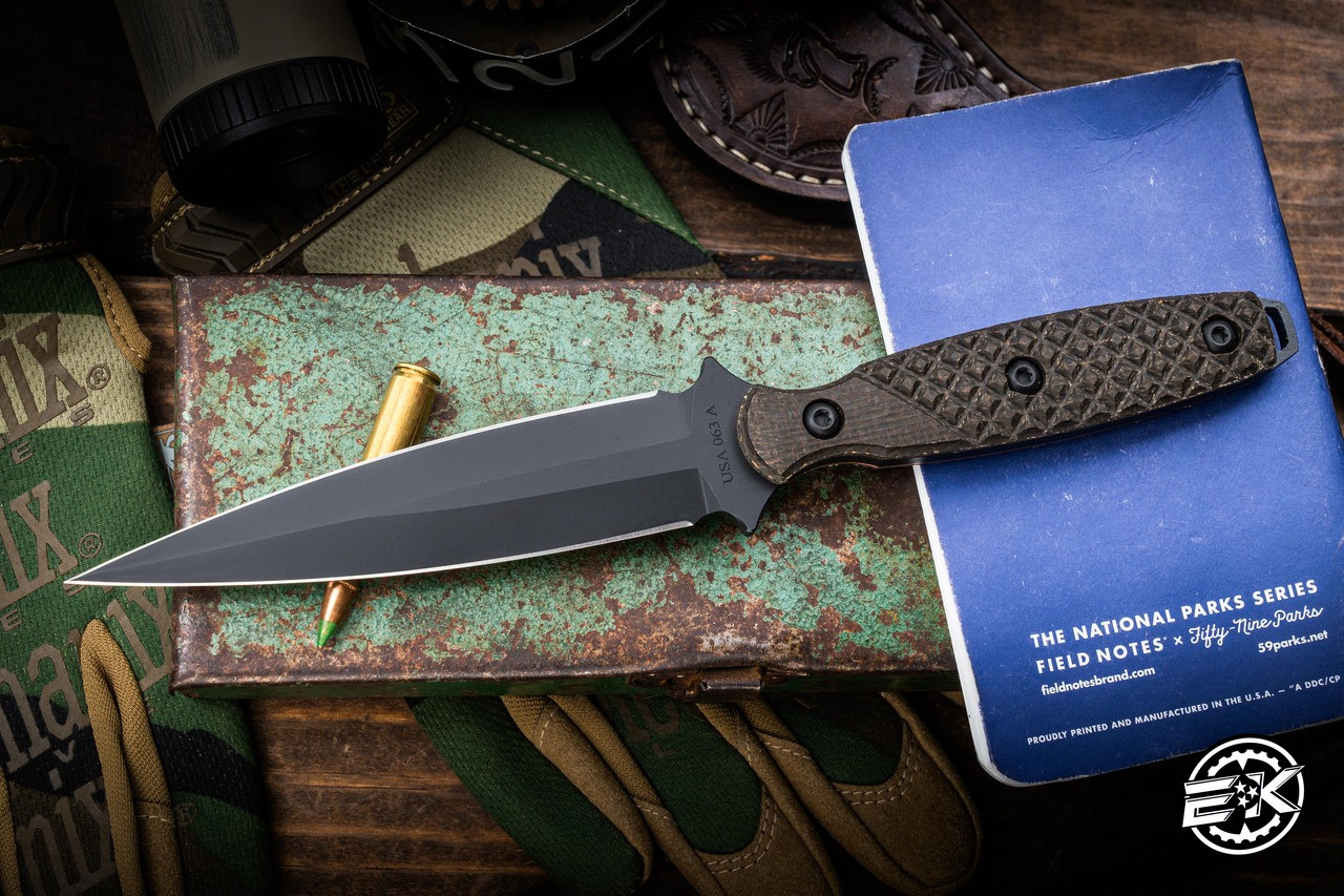 Toor Knives Allied Specter Fixed Blade Knife Textured Green Linen