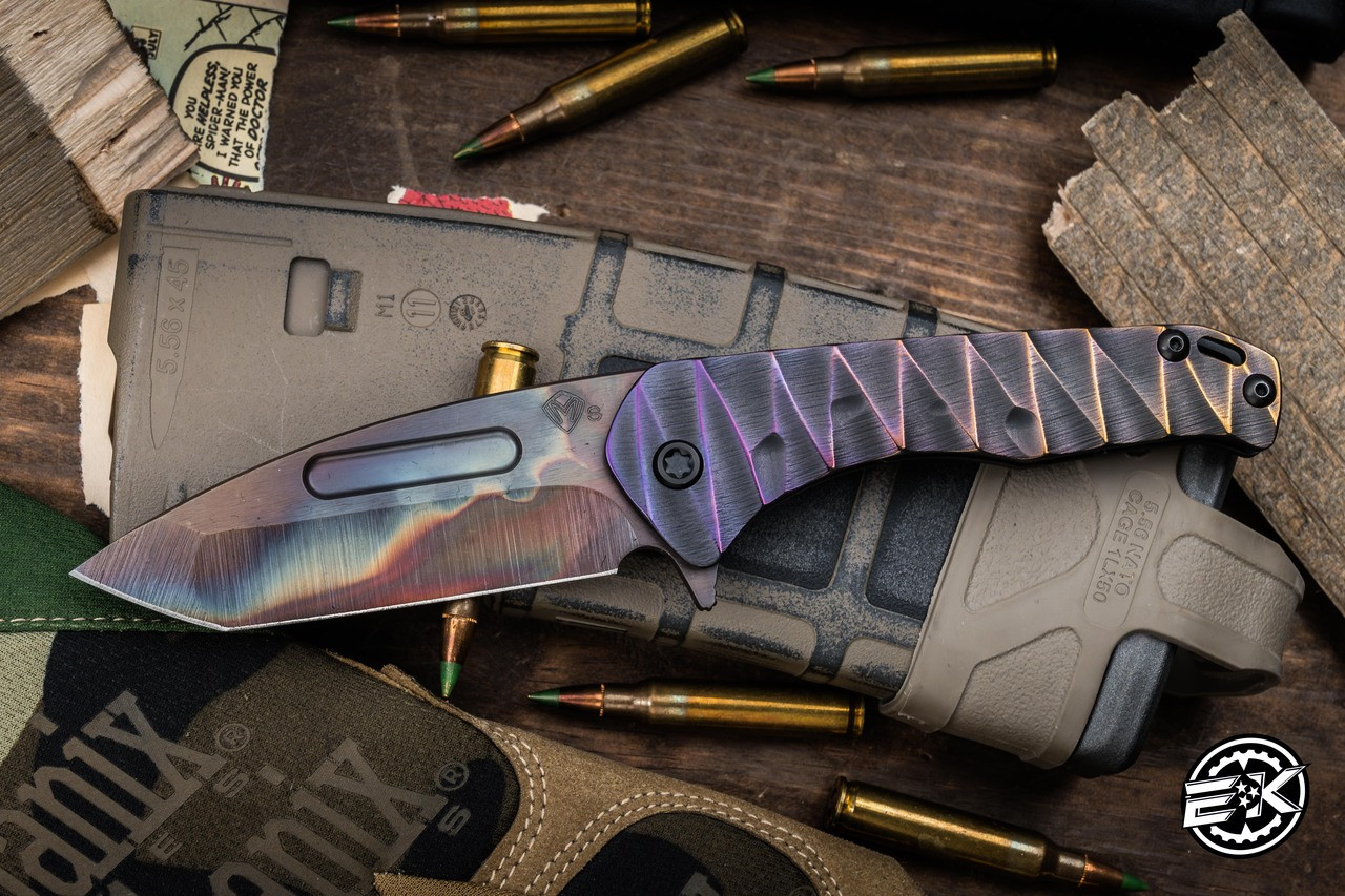 Medford Praetorian Slim Flipper Folding Knife Black w/ Bronze