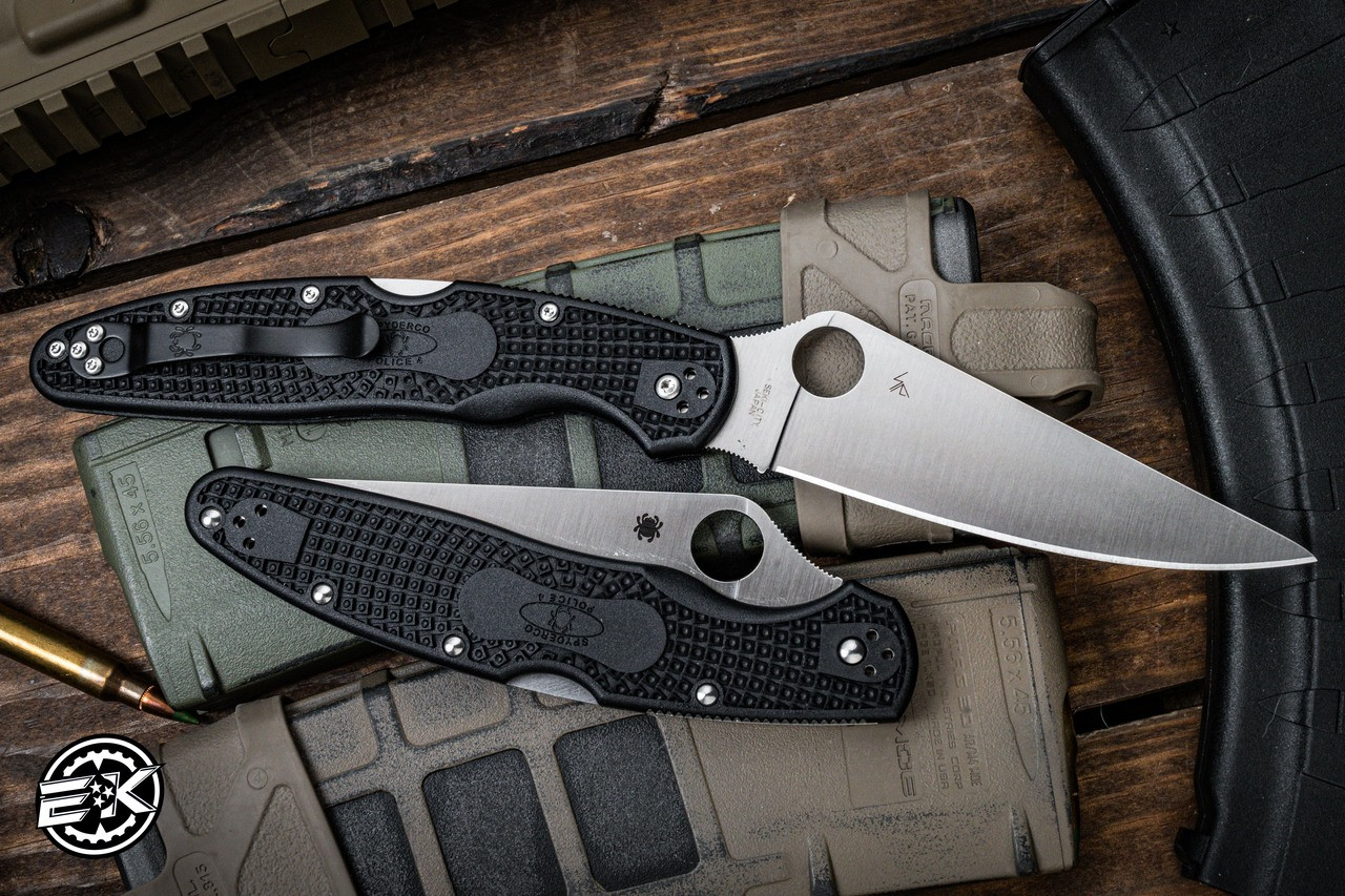 Spyderco Police 4 Lightweight Folding Knife 4.38" Black