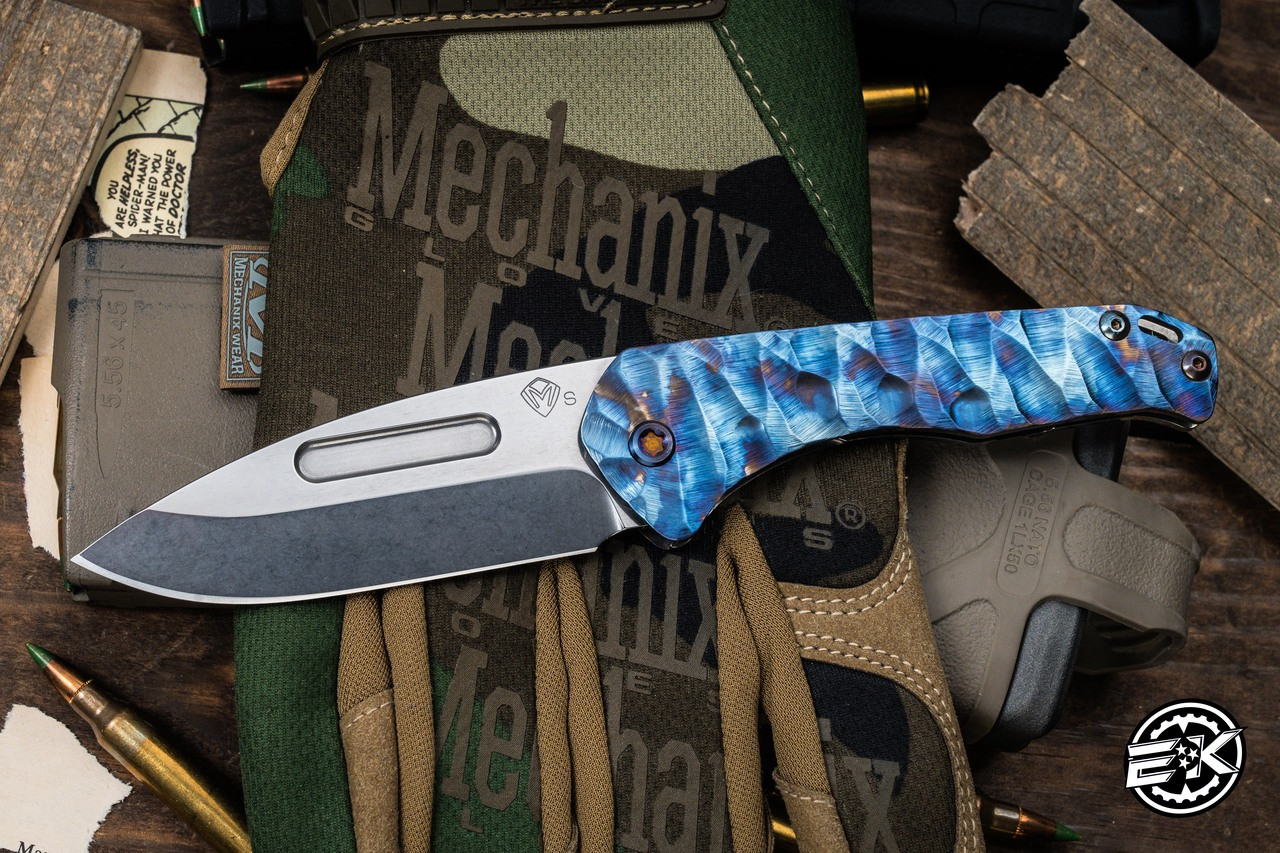 Medford Praetorian Slim Folding Knife Silver/Flamed 