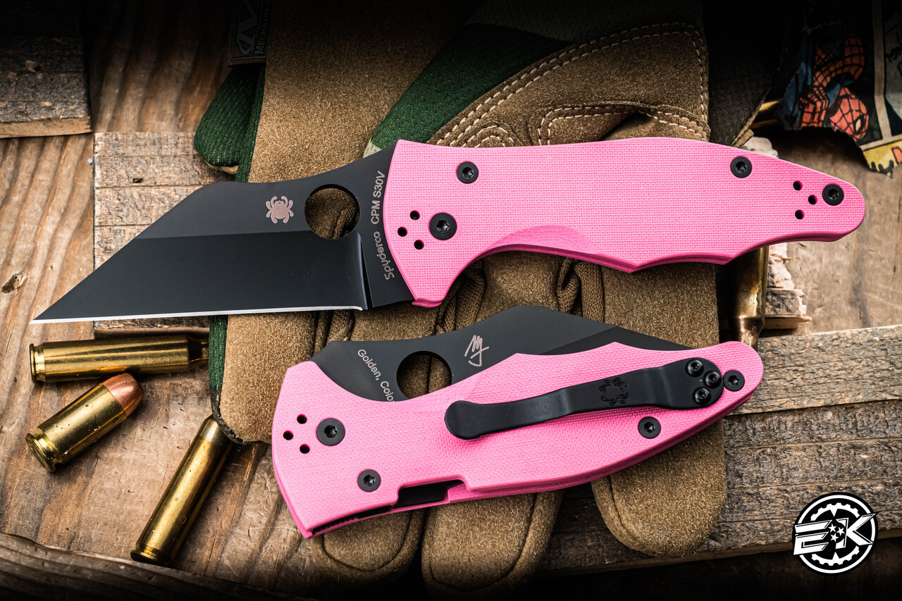 Spyderco Yojimbo 2 Compression Lock Knife Pink G10 3.2