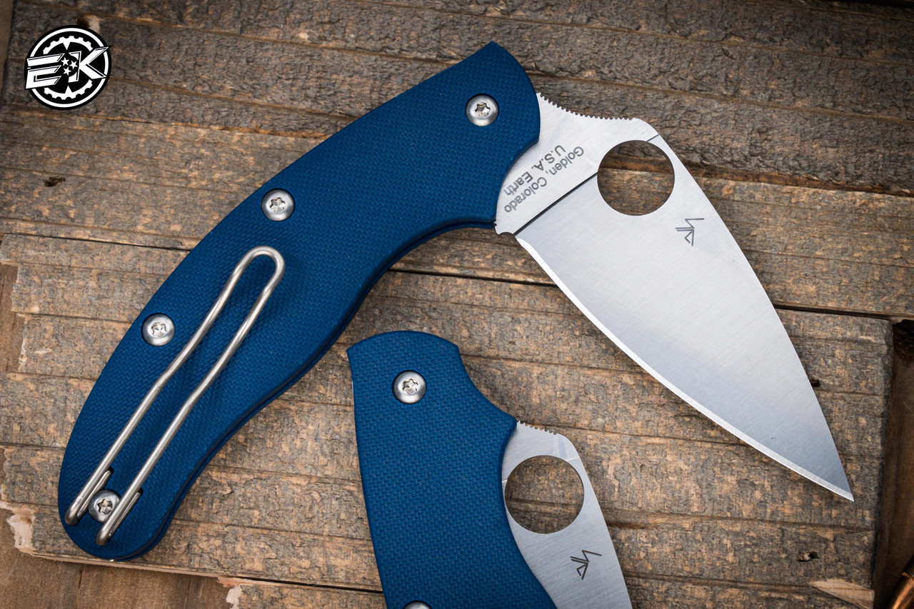 Spyderco UK Pen Knife CPM SPY27 Blue G-10 2.9