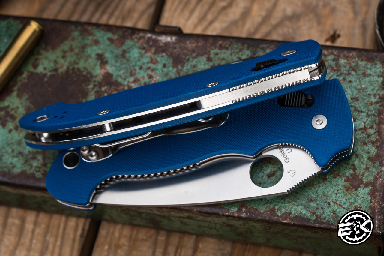 Spyderco Manix 2 XL Ball Bearing Lock Knife Cobalt Blue G10 3.9
