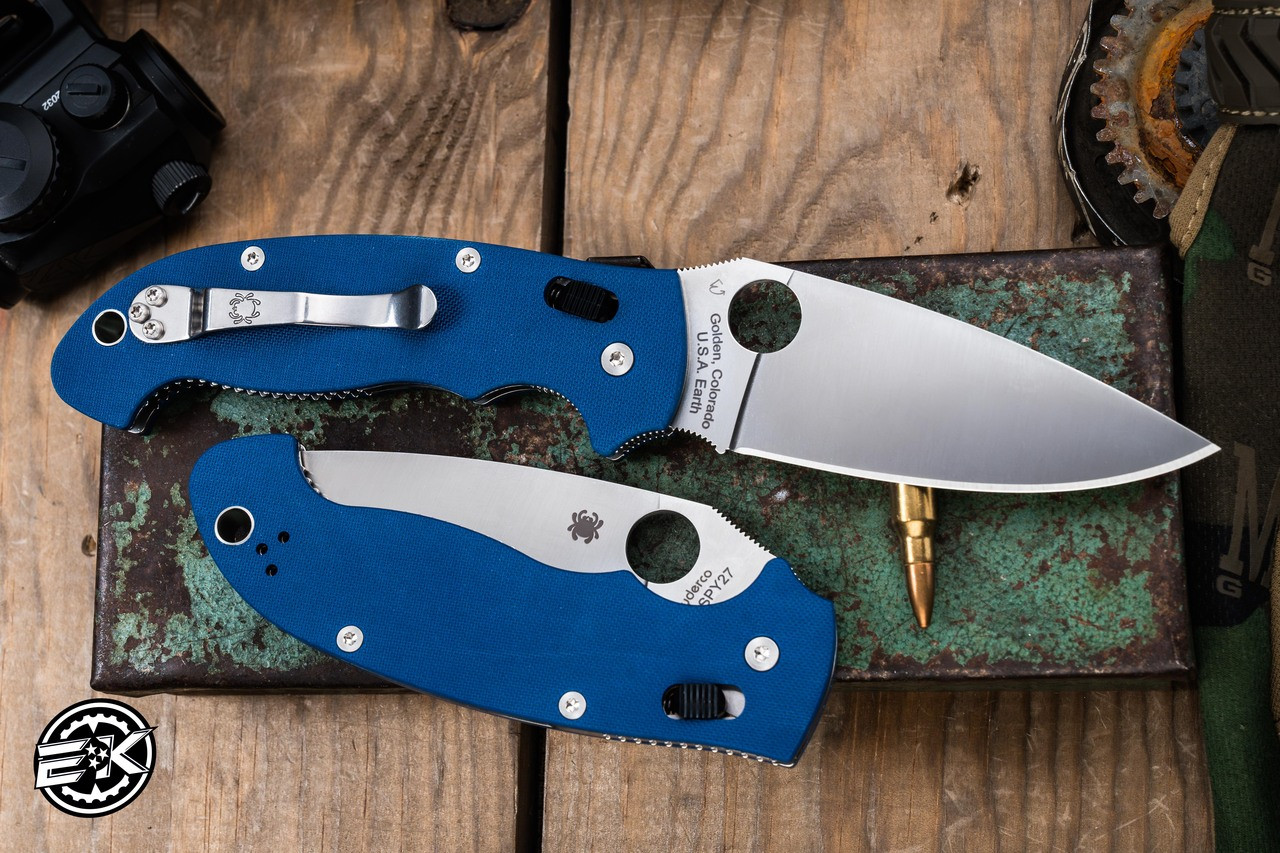 Spyderco Manix 2 XL Ball Bearing Lock Knife Cobalt Blue G-10 3.9