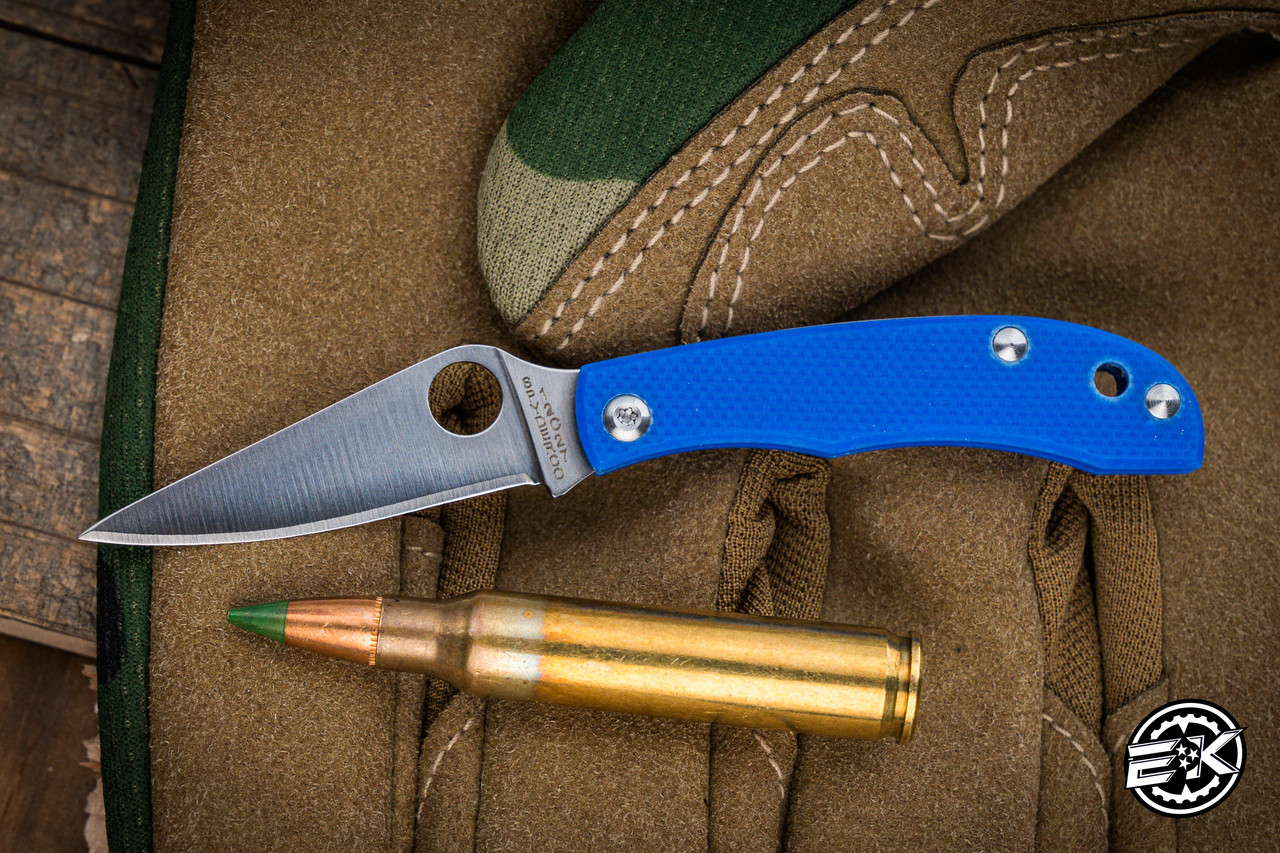 Spyderco Honeybee Slip Joint Knife Blue G-10 1.7