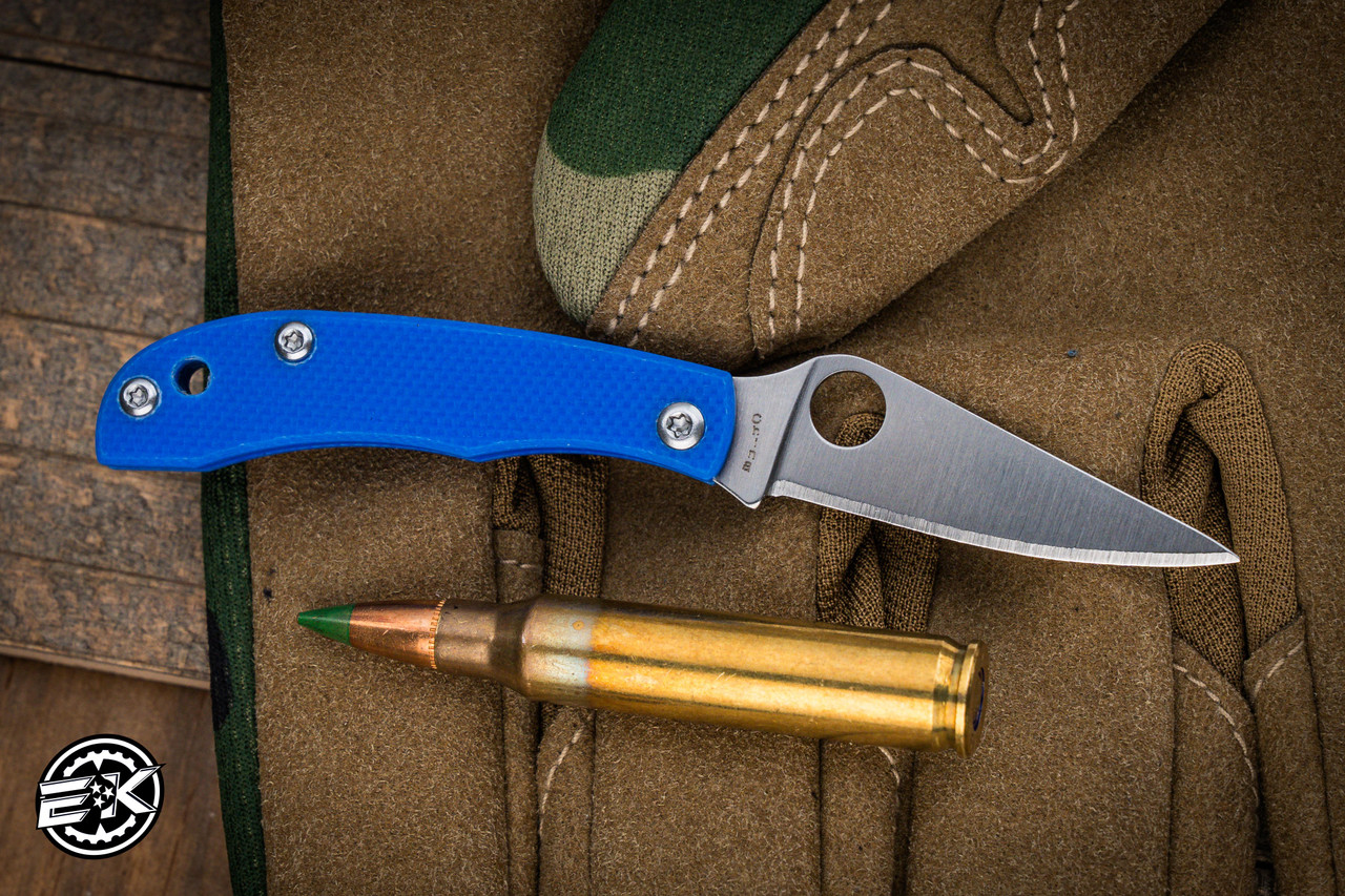 Spyderco Honeybee Slip Joint Knife Blue G-10 1.7