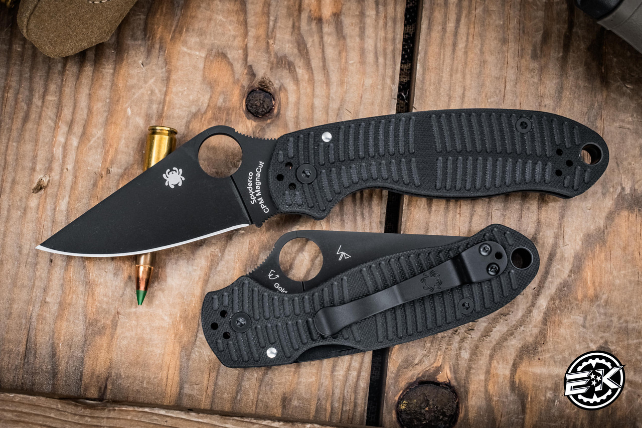 Spyderco Para 3 Salt Compression Lock Black Textured G10 2.93