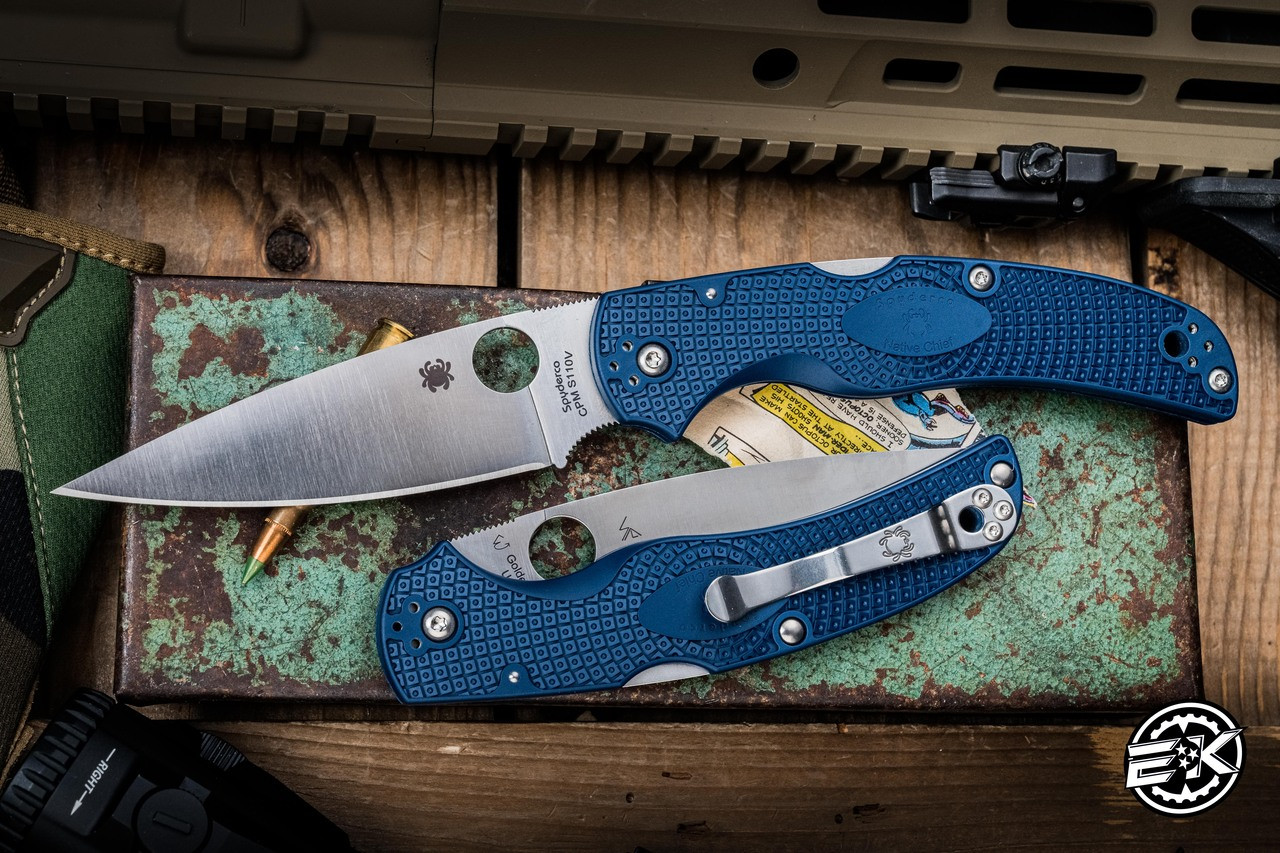 Spyderco Native Chief Lightweight Lockback Knife Dark Blue 4