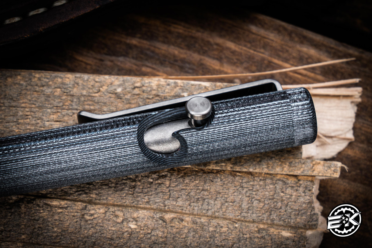 Tactile Turn Bolt Action Pen Blue Black G10 Titanium Clip G2