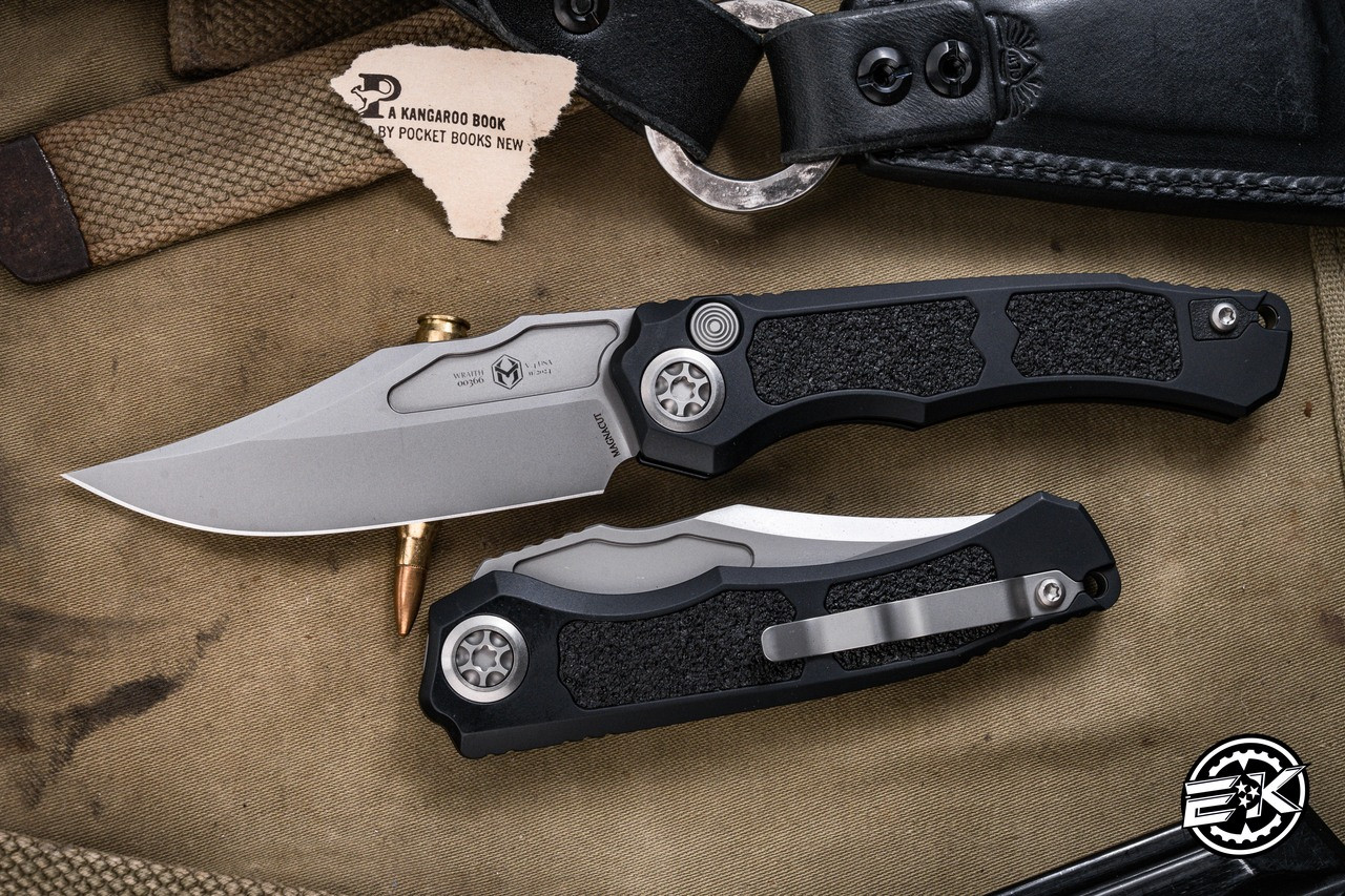 Heretic Knives Wraith V4 Automatic Black Aluminum 3.6