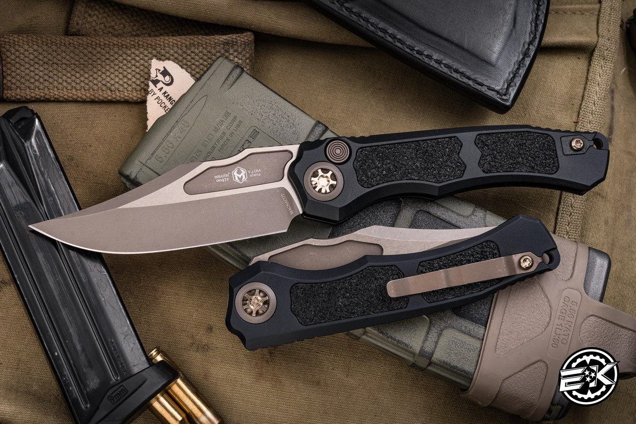 Heretic Knives Wraith V4 Automatic Black Aluminum 3.6