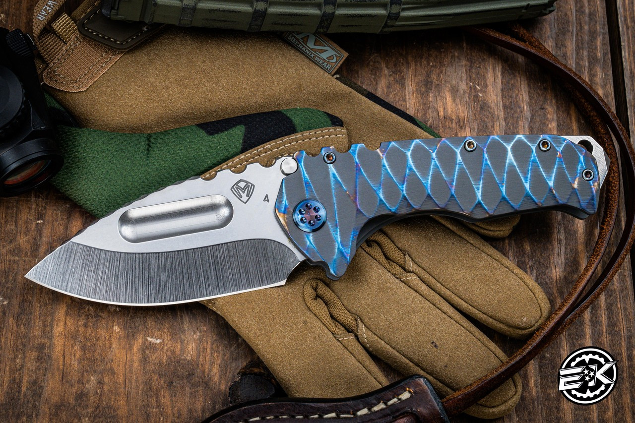 Medford Praetorian Ti Folding Knife Blasted Gray Flamed 