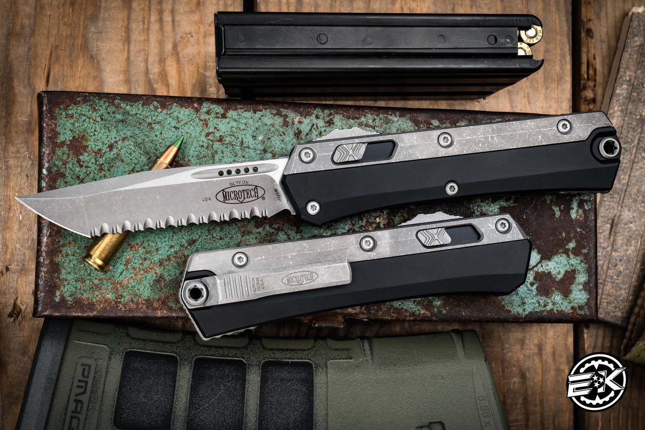 Microtech Glykon OTF Knife Aluminum/Titanium 3.75