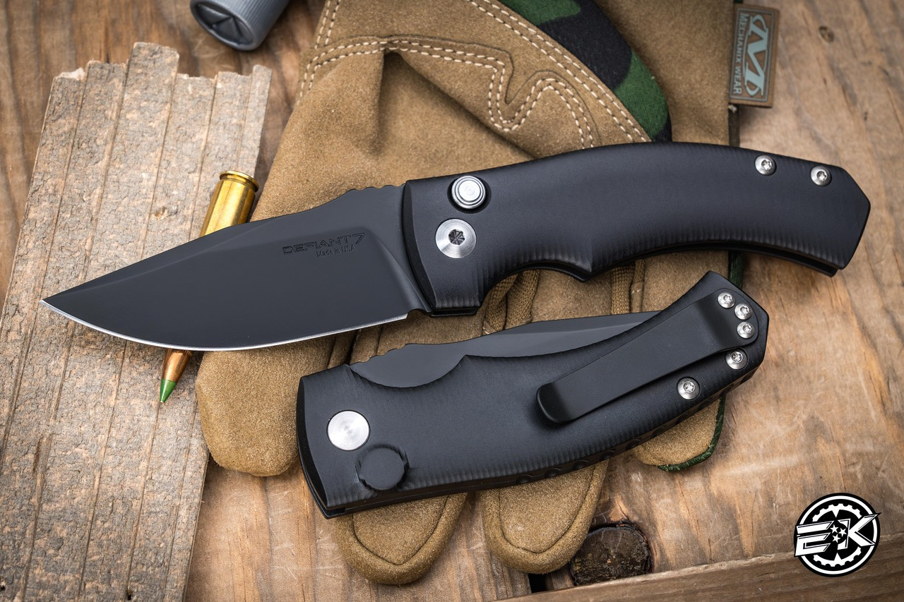 【Kay様用】CARNAL FORGE / Firedemon Defiant 7 Valmara Automatic Knife Black Aluminum 3.2
