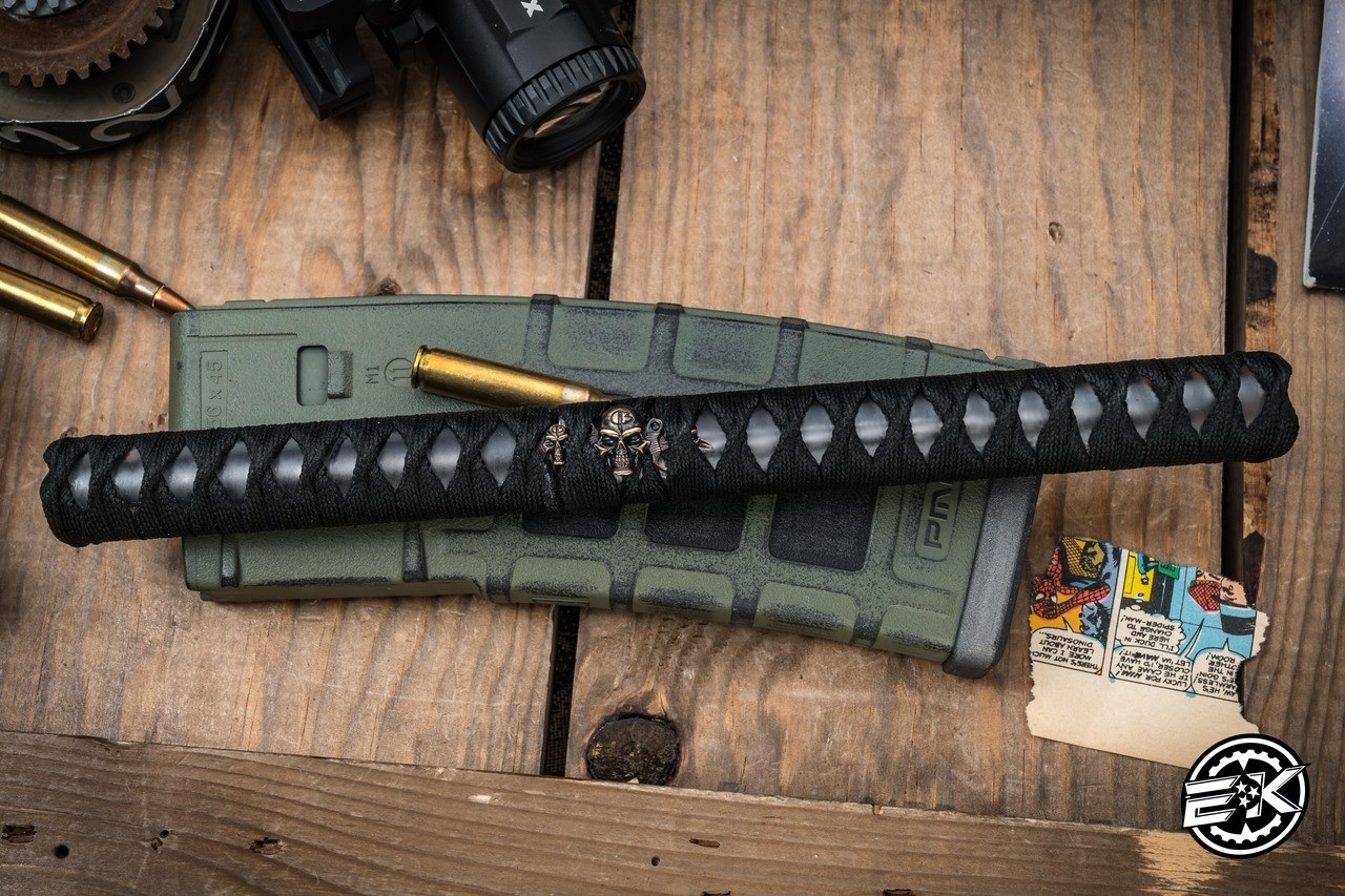 Bastinelli Knives Custom Ventilation Spike Tsukamaki Wrap Bronze