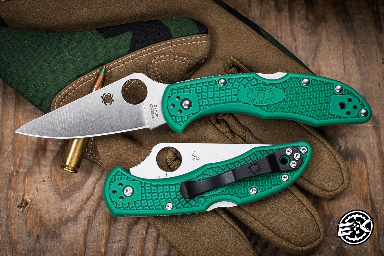 Spyderco Delica 4 Green Lightweight Frn 2.9