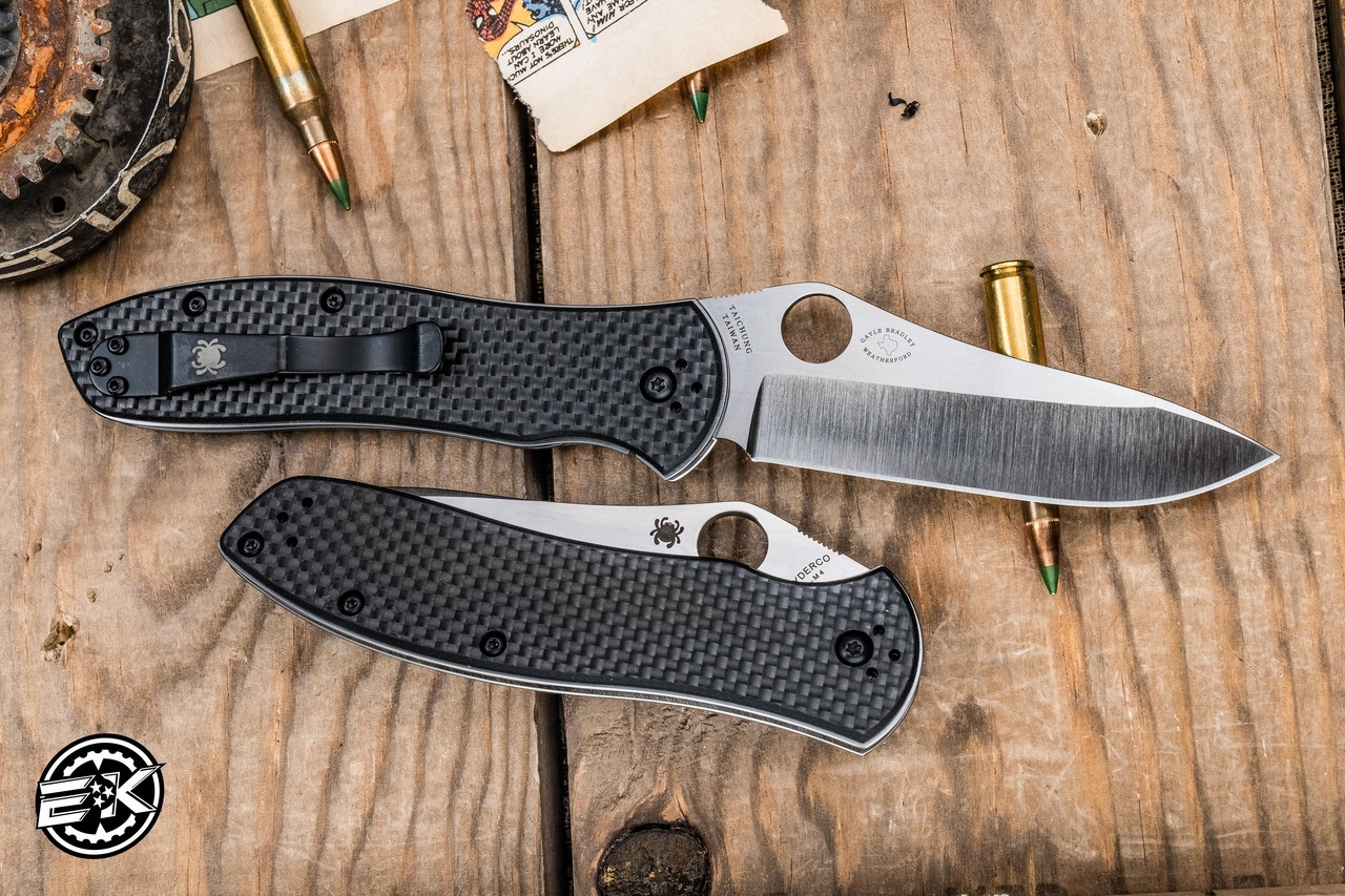 Spyderco Bradley Folder 2 Folding Knife Carbon Fiber G10 3.6