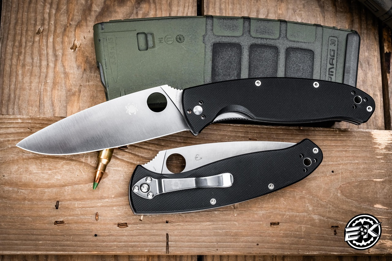 Spyderco Resilience Folding Knife Black G-10 8Cr13MoV Satin