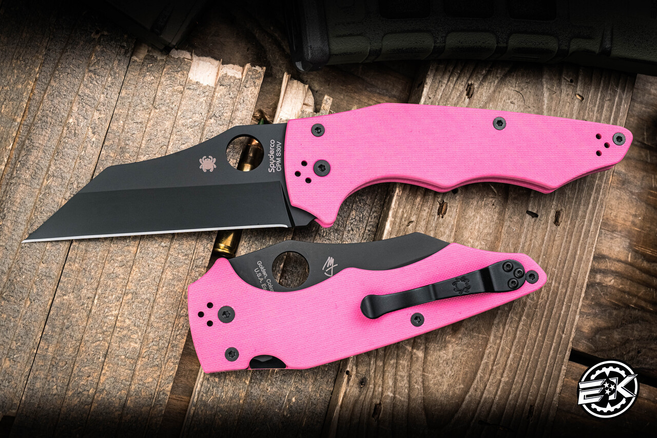 Spyderco Sprint Run Yojumbo Folding Knife Pink G-10 3.98