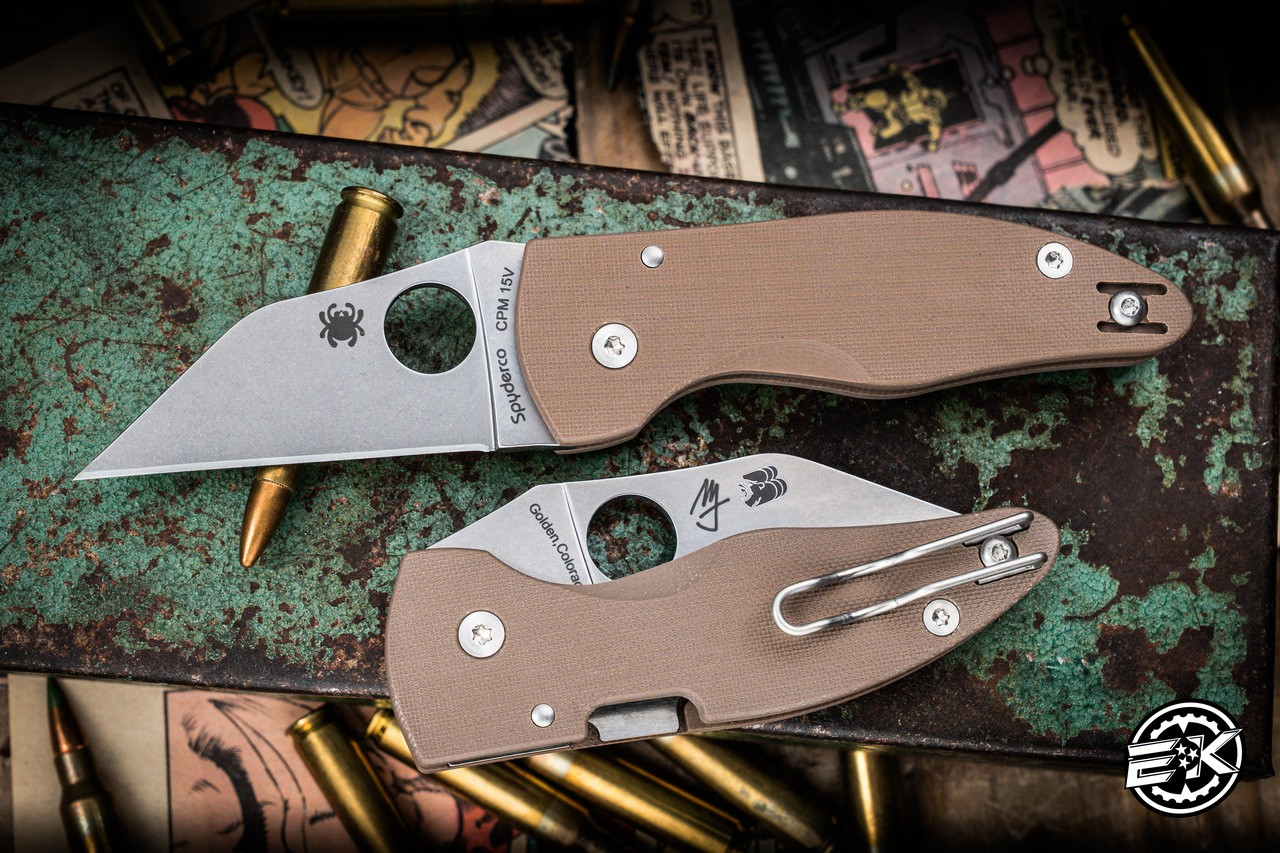 Sprint Run-Spyderco Microjimbo Folding Knife Brown G-10 2.45