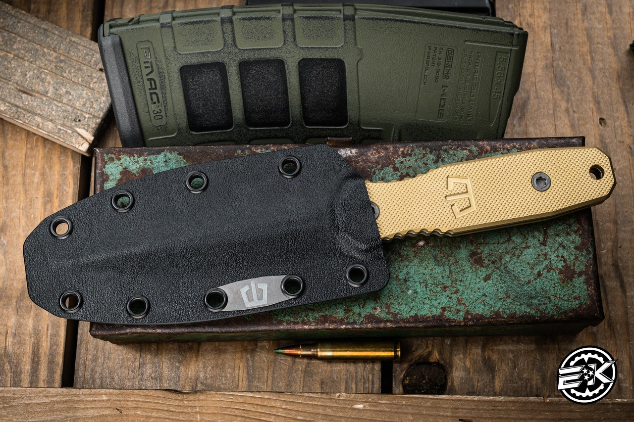 Blackside Customs Phase 7 SDM Fixed Blade Knife Brass 4.5