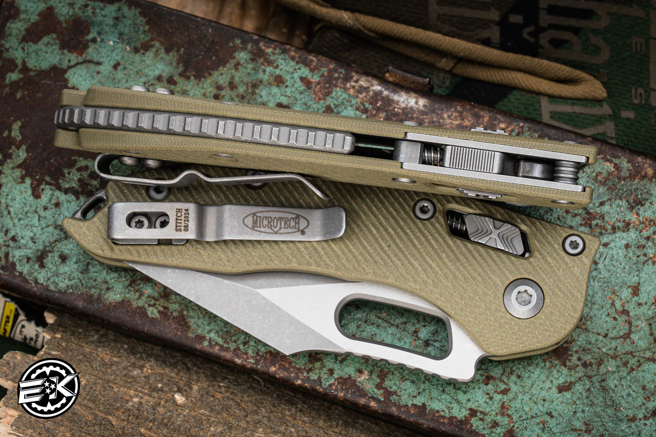 Microtech/Borka Blades Stitch Ram-LOK Manual Folder OD Green