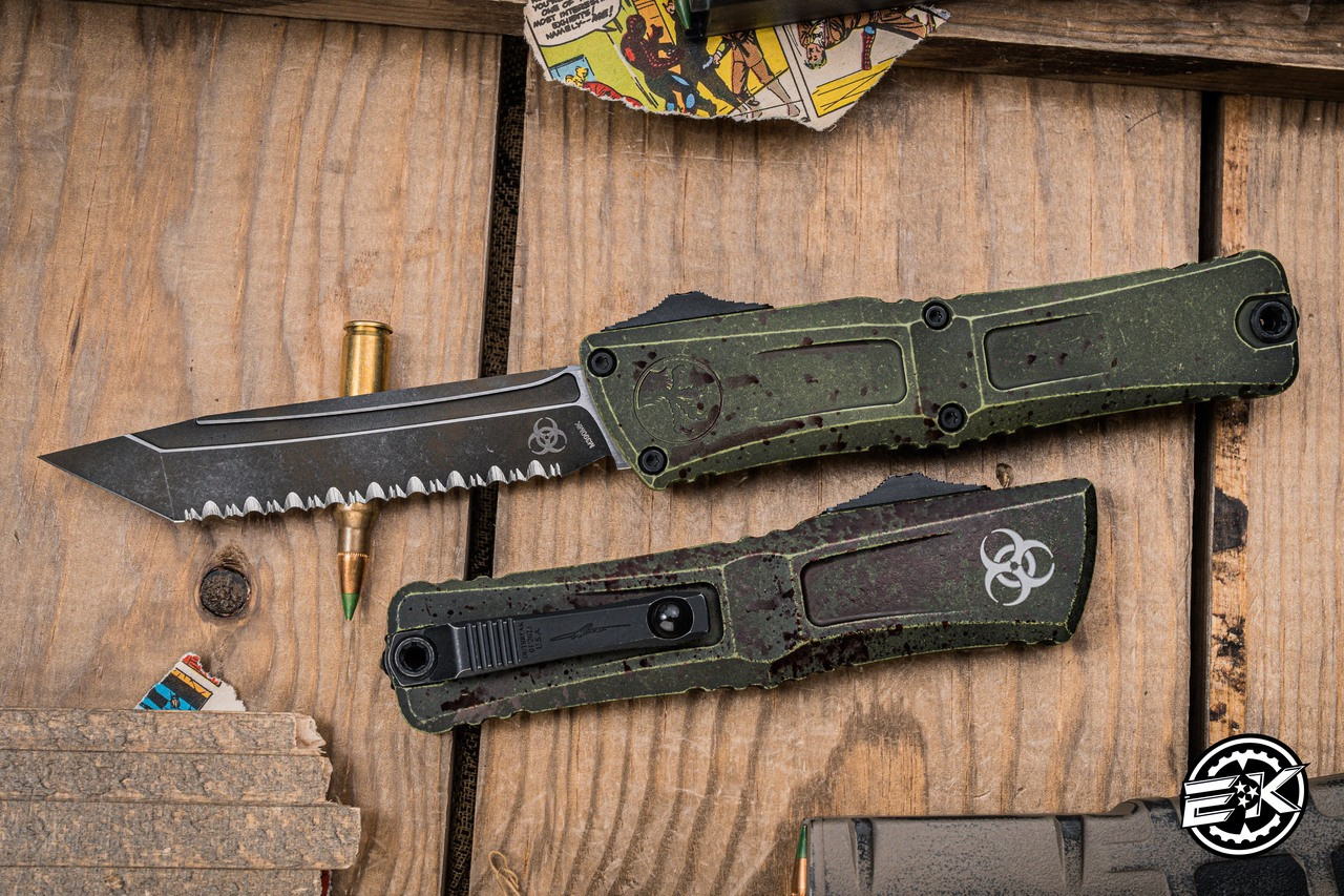 ロッド DIVISION Crime BoderPatorol Microtech Combat Troodon Gen III OTF Automatic Knife Outbreak 4