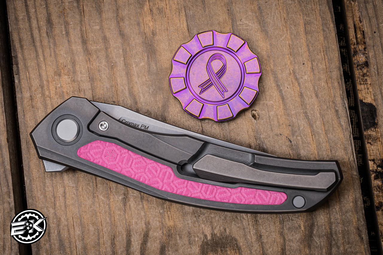 Shirogorov Quantum Ursus Titanium Pink G-10 E-Kamo Inlay 3.75
