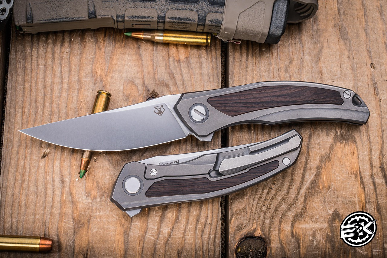 Shirogorov Ursus Quantum Folding Knife African Blackwood Inlay
