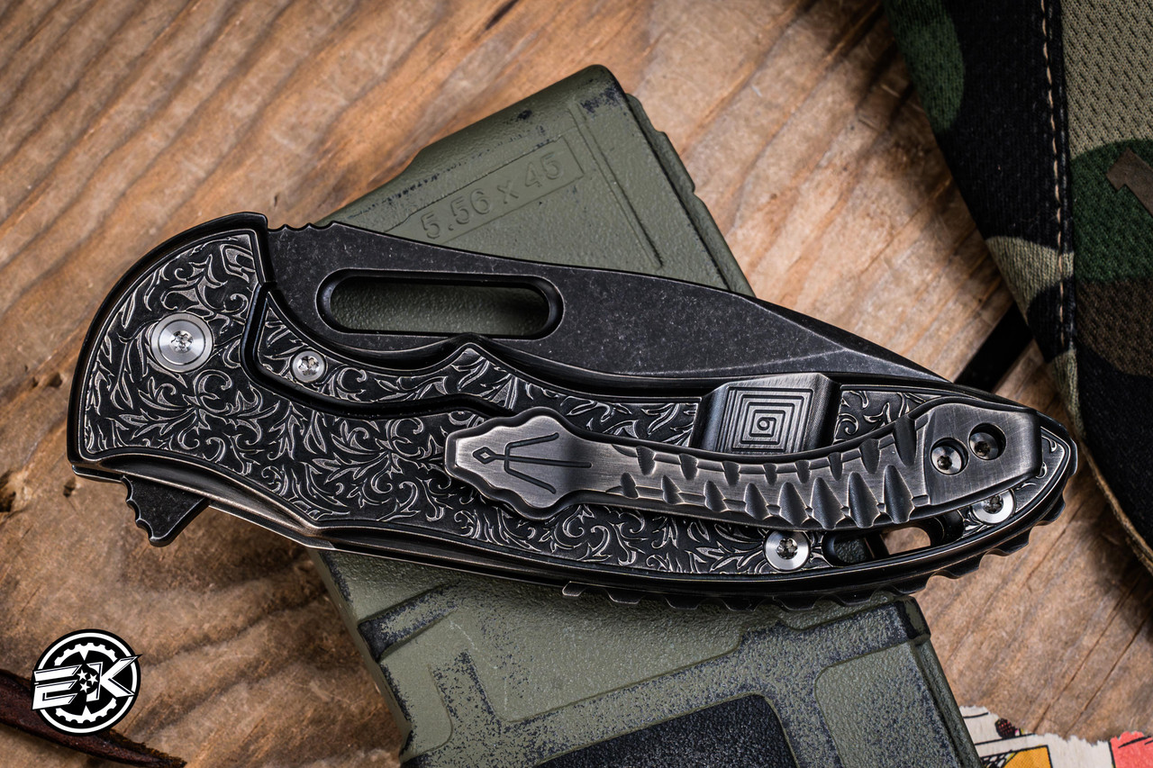 Mechforce/Rick Lala Sentry Folding Knife Black Titanium 3.5