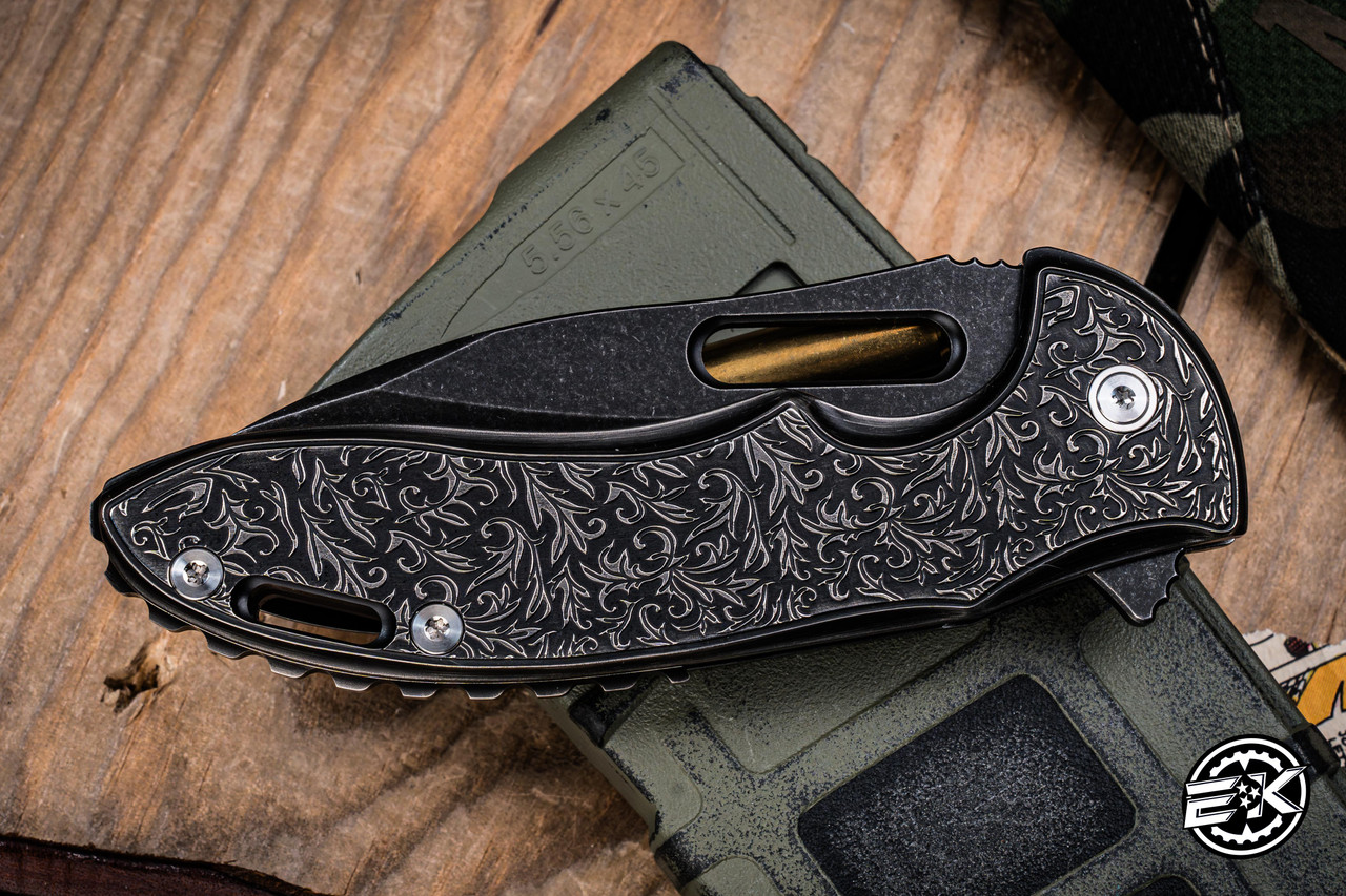 Mechforce/Rick Lala Sentry Folding Knife Black Titanium 3.5