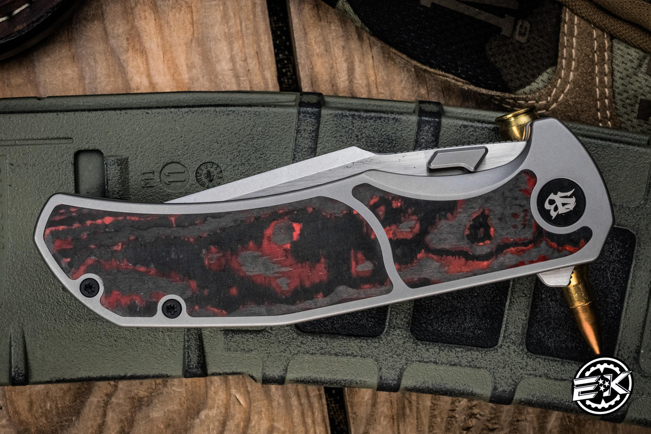 Mechforce Jim Skelton Hellraiser Folding Knife Lava Flow Fat