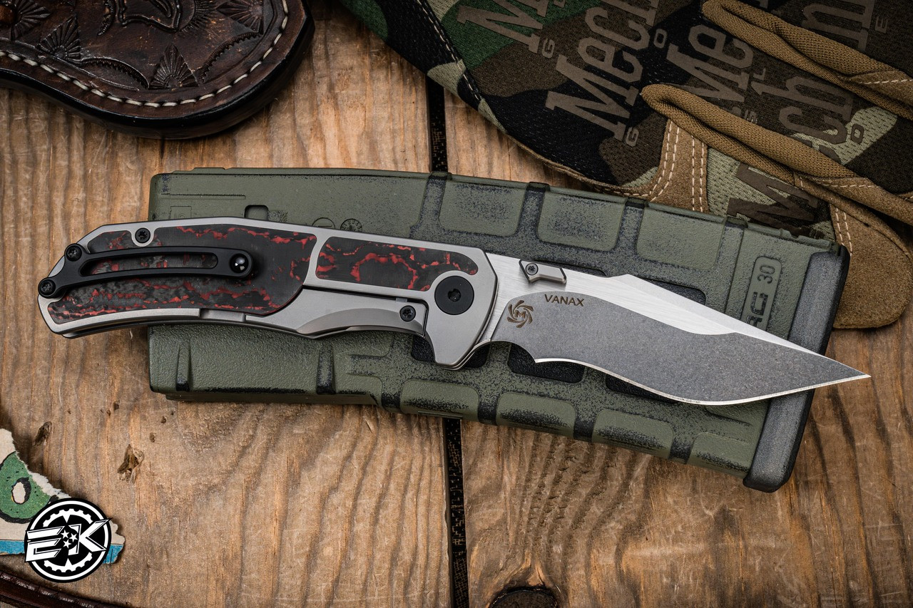Mechforce Jim Skelton Hellraiser Folding Knife Lava Flow Fat