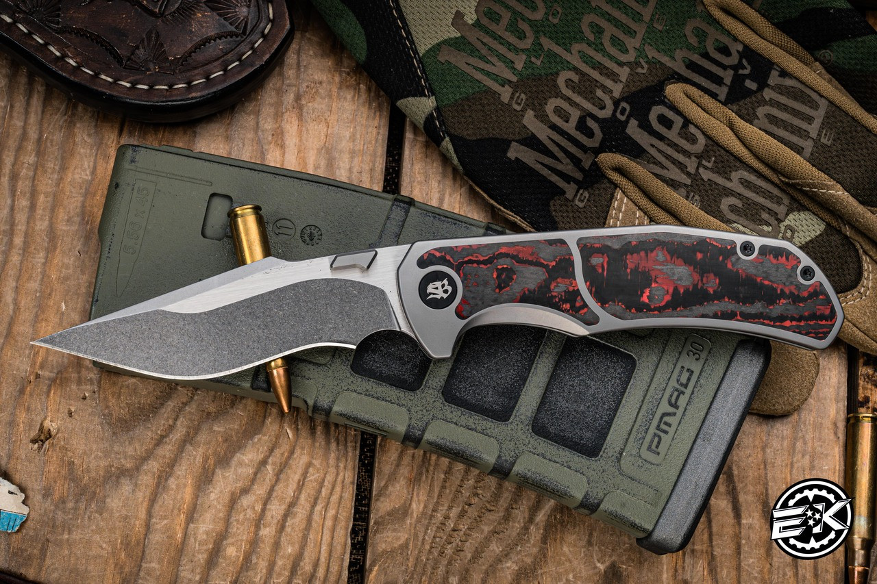 Mechforce Jim Skelton Hellraiser Folding Knife Lava Flow Fat