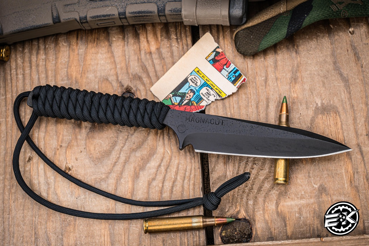 Mick Strider Knives WP Fixed Blade Knife Black Cord Wrap 3