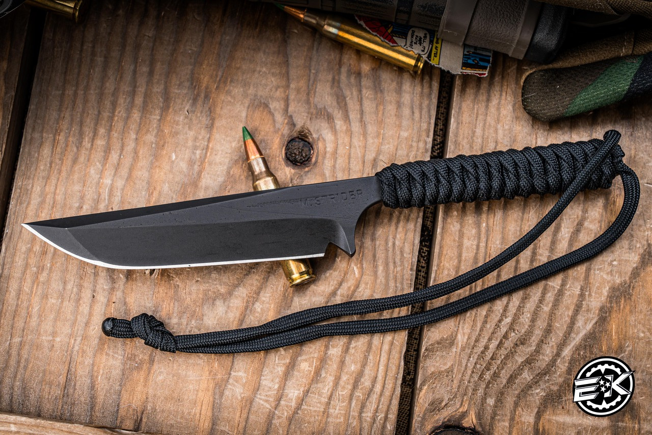 Mick Strider Knives WP Fixed Blade Knife Black Cord Wrap 3