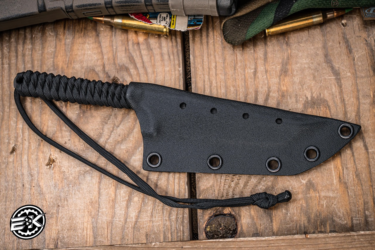 Mick Strider Knives WP Fixed Blade Knife Black Cord Wrap 3