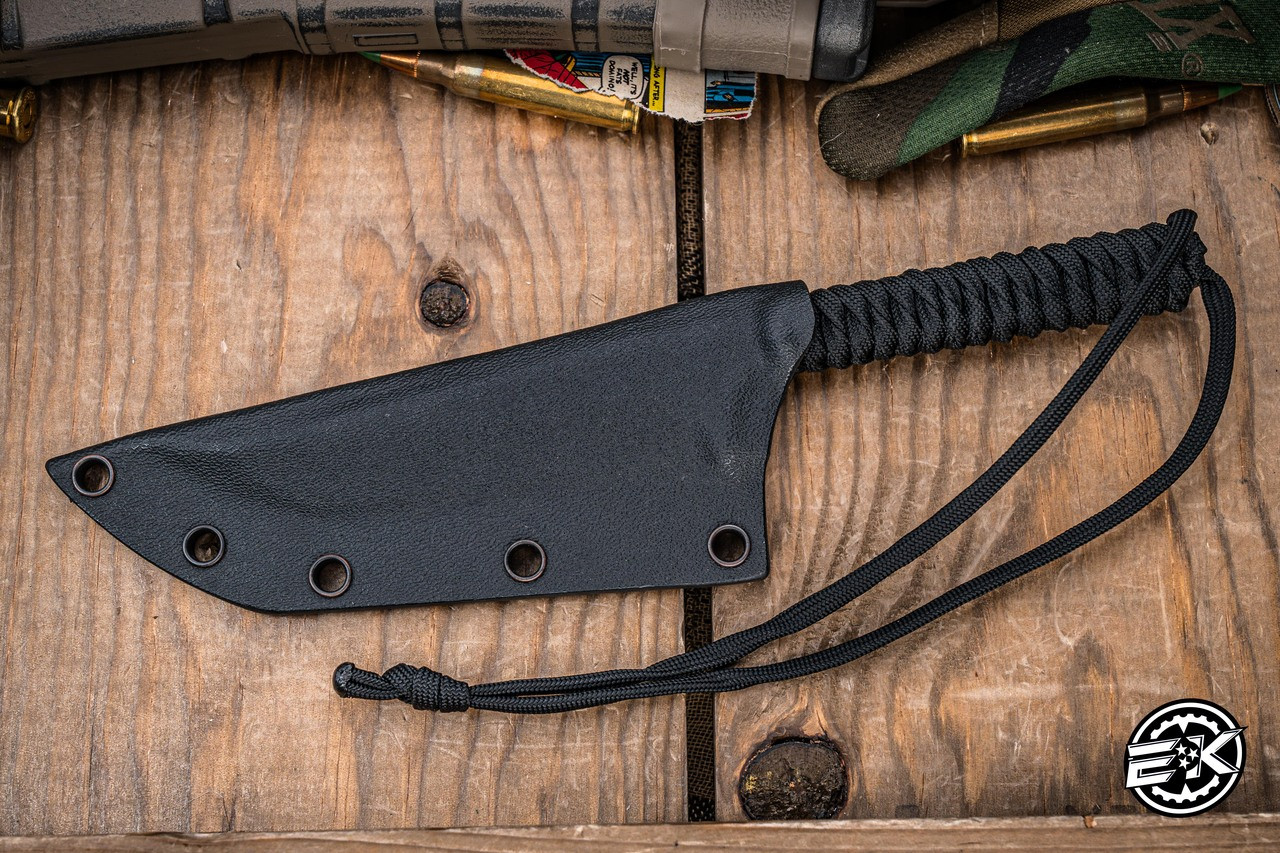 Mick Strider Knives WP Fixed Blade Knife Black Cord Wrap 3